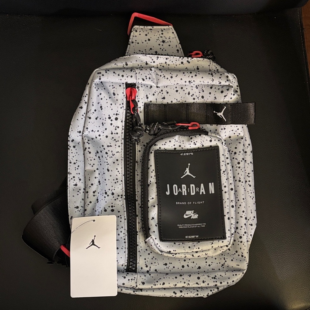 Jordan Black and Gray Speckled Belt Bag